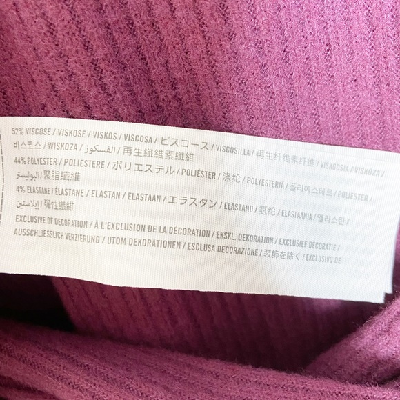 Hollister Berry Ribbed Knit Mock Neck Long Sleeve Sweater Dress Size M NWT - Picture 7 of 7